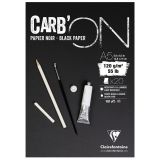 Скетчбук 20л., А5 Clairefontaine на склейке, мелкозер., черный, 120г/м2
