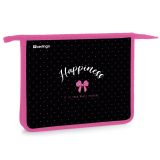 Папка для тетрадей 1 отделение, А5 Berlingo "Happiness", 240*205*40мм, пластик, на молнии