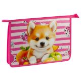 Папка для тетрадей 1 отделение, ArtSpace "Corgi", А4, пластик, на молнии