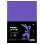 Картон цветной А4, BG, 20л., тонированный, фиолетовый, 220г/м2