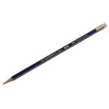Карандаш ч/г Faber-Castell "Goldfaber 1222" B, с ластиком, заточен.