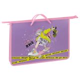 Папка с ручками А4 ArtSpace "City Girl", пластик, на молнии, 45мм