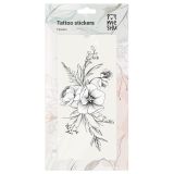 Наклейка-тату MESHU, "Flowers", 9*19см, 3 листа, инд. уп., европодвес