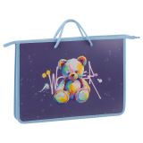 Папка с ручками А4 ArtSpace "Bear", пластик, на молнии, 45мм