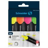 Набор текстовыделителей Schneider "Job" 04цв., 1-5мм, прозрачный чехол/картонная уп. Набор текстовыделителей Schneider "Job" 04цв., 1-5мм, прозрачный чехол/картонная уп.