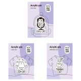 Набор акриловых значков MESHU "Such different cats", прямая УФ-печать, 3шт. Набор акриловых значков MESHU "Such different cats", прямая УФ-печать, 3шт.