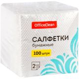 Салфетки бумажные OfficeClean, 2 слойн., 24*24см, белые, 100шт. Салфетки бумажные OfficeClean, 2 слойн., 24*24см, белые, 100шт.
