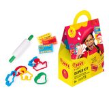Пластилин растительный JOVI "Super kit", 03 цвета, 150г, растительный, 6 формочек, 1 скалка, картонная упаковка Пластилин растительный JOVI "Super kit", 03 цвета, 150г, растительный, 6 формочек, 1 скалка, картонная упаковка