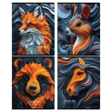 Тетрадь 80л., А5, клетка BG "Искусство", матовая ламинация, выборочный лак