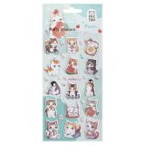 Наклейки объемные MESHU "I meow you", 10*23см, с блестками, инд. уп., европодвес