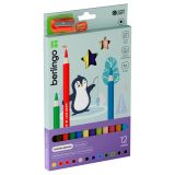 Карандаши цветные утолщенные Berlingo "SuperSoft. Jumbo", 12цв., шестигранные, заточ., европ. Карандаши цветные утолщенные Berlingo "SuperSoft. Jumbo", 12цв., шестигранные, заточ., европ.