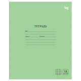 Тетрадь 18л., клетка BG "Однотонная", зеленая