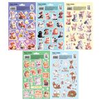 Наклейки бумажные MESHU "Cute animals", 12*21см, ассорти 10шт., европодвес