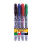 Набор перманентных маркеров Crown "Multi Marker Slim" 04цв., пулевидный, 2,0мм, чехол с европодвесом Набор перманентных маркеров Crown "Multi Marker Slim" 04цв., пулевидный, 2,0мм, чехол с европодвесом