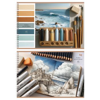 Альбом для рисования 40л., А4, на гребне BG 