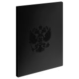 Папка на 2 кольцах СТАММ "Герб" А4, 25мм, 700мкм, пластик, черный