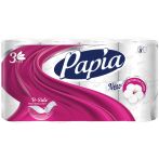 Бумага туалетная Papia, 3-слойная, 8шт., тиснение, белая Бумага туалетная Papia, 3-слойная, 8шт., тиснение, белая