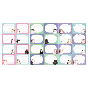 Набор бумажных наклеек для маркировки школьных принадлежностей MESHU 