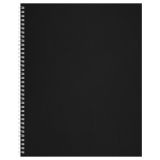 Тетрадь 96л., А5, клетка на гребне BG, бумвинил, черный