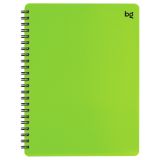 Тетрадь 60л. А5 клетка на гребне BG "Neon", пластиковая обложка, салатовая