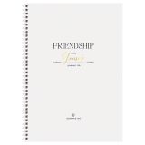 Тетрадь 80л., А4, клетка на гребне GreenwichLine "Дружба", матовая ламинация, тиснение фольгой, 80г/м2