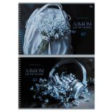 Альбом для рисования 40л., А4, на гребне BG "Нежный букет"