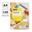 Этикетки самоклеящиеся А4 100л. OfficeSpace, белые, неделен., глянцевая, 80г/м2