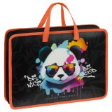 Папка с ручками А4 ArtSpace "The Colored Panda", пластик, на молнии, 70мм