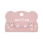 Серьги MESHU "Space", бижутерия, 2 пары, европодвес
