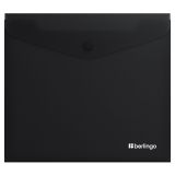 Папка-конверт на кнопке Berlingo "Soft Touch", А5+, 200мкм, софт-тач, черная Папка-конверт на кнопке Berlingo "Soft Touch", А5+, 200мкм, софт-тач, черная