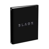 Тетрадь на кольцах А5, 120л., BG "Просто черный", софт-тач ламинация, выб. лак