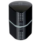 Точилка пластиковая Faber-Castell "Trio Grip 2001" 3 отверстия, 2 контейнера, черная Точилка пластиковая Faber-Castell "Trio Grip 2001" 3 отверстия, 2 контейнера, черная