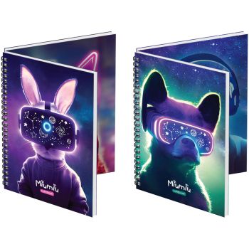 Тетрадь 80л., А5, клетка на гребне MESHU 