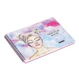 Скетчбук для акварели 20л., 260*190 Greenwich Line "Мечты в облаках", на гребне, 200г/м2