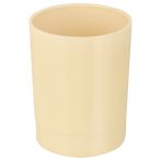 Подставка-стакан СТАММ "Лидер", пластиковая, круглая, бежевая