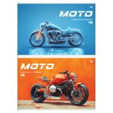 Альбом для рисования 16л., А4, на скрепке BG "Мото", эконом