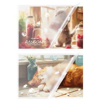 Альбом для рисования 40л., А4, на скрепке BG 