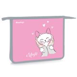 Папка для тетрадей 1 отделение, А5 Berlingo "Mew-gic", 240*205*40мм, пластик, на молнии