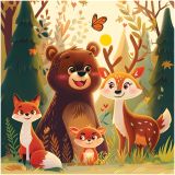 Пазл  64 эл. ТРИ СОВЫ "Лесные звери"