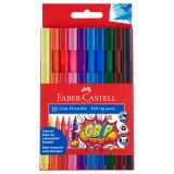 Фломастеры Faber-Castell "Grip", 10цв., трехгранные, смываемые, пластик. уп., европодвес