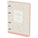 Тетрадь на кольцах А5, 120л., BG "Цветочный паттерн", картон, матовая ламинация, выб. лак