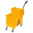 Тележка уборочная-ведро OfficeClean Professional, 2 секции, 20л, прямоугол., механич. отжим, желтая