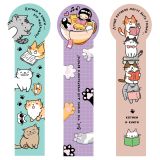 Закладка для книг,  50*200мм, MESHU "Book cats", ассорти