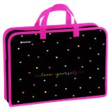 Папка с ручками 1 отделение, А4 Berlingo "Love Yourself", 340*245*75мм, пластик, на молнии