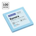 Самоклеящийся блок OfficeSpace 76*76мм, 100л., голубая пастель