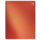 Тетрадь 80л., клетка на гребне BG "Сияние", пластиковая обложка, оранжевый