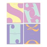 Тетрадь 48л., А5, клетка Greenwich Line "Буквы", матовая ламинация, выб. лак, 70г/м2