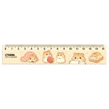 Линейка 15см СТАММ "Хомяки", пластиковая, с волнистым краем, европодвес