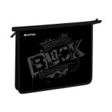 Папка для тетрадей 1 отделение, А5 Berlingo "Black", 240*205*40мм, пластик, на молнии