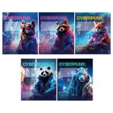 Тетрадь 12л., клетка BG "Киберпанк", выб.лак